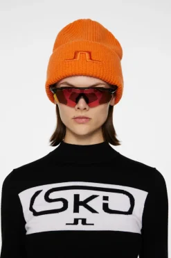 Accessories|Ski<J.Lindeberg Abby Beanie PersimmonOrange
