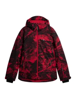 Ski|Jackets<J.Lindeberg Ace Jacket Printed MountainGlitchRed