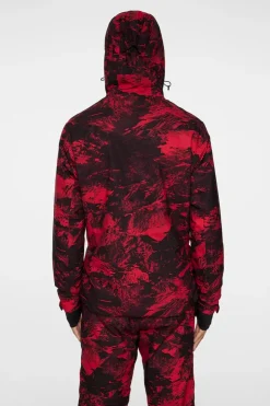 Ski|Jackets<J.Lindeberg Ace Jacket Printed MountainGlitchRed