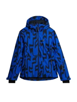Ski|Jackets<J.Lindeberg Ace Jacket Printed GlitchBridgeBlue