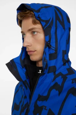 Ski|Jackets<J.Lindeberg Ace Jacket Printed GlitchBridgeBlue