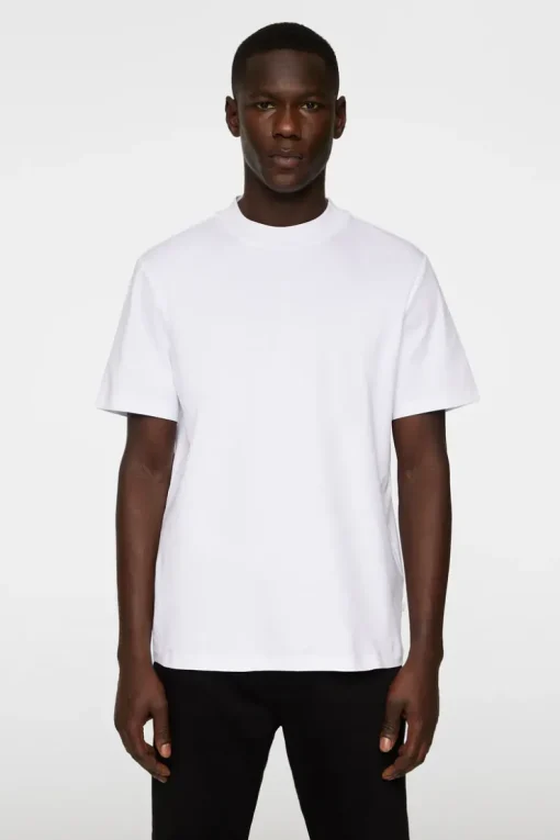 T-shirts|Tops<J.Lindeberg Ace Mock Neck T-Shirt White