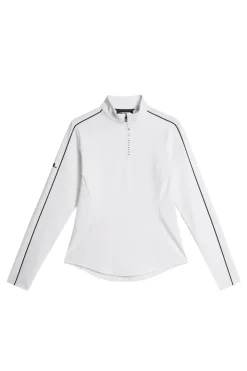Golf|Base & Mid Layers<J.Lindeberg Adiola Quarter Zip Mid Layer White