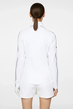 Golf|Base & Mid Layers<J.Lindeberg Adiola Quarter Zip Mid Layer White