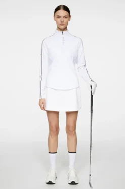 Golf|Base & Mid Layers<J.Lindeberg Adiola Quarter Zip Mid Layer White