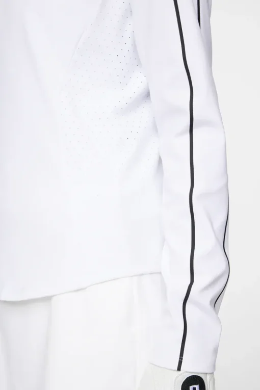 Golf|Base & Mid Layers<J.Lindeberg Adiola Quarter Zip Mid Layer White