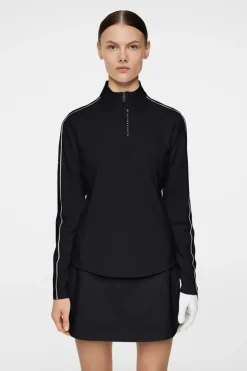 Golf|Base & Mid Layers<J.Lindeberg Adiola Quarter Zip Mid Layer Black