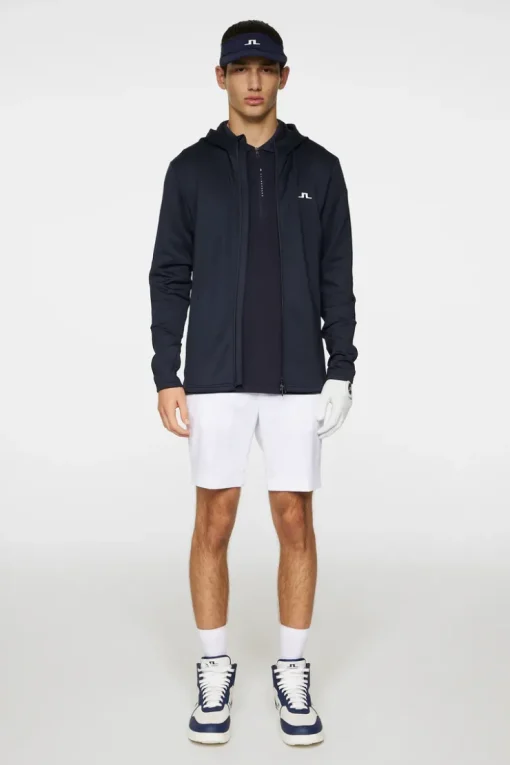 Golf|Base & Mid Layers<J.Lindeberg Aerial Full Zip Hood JLNavy