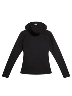 Golf|Base & Mid Layers<J.Lindeberg Agnes Quarter Zip Hood Black