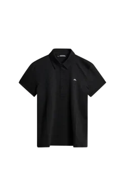 Golf|Tops<J.Lindeberg Alaya Jacquard Polo Black