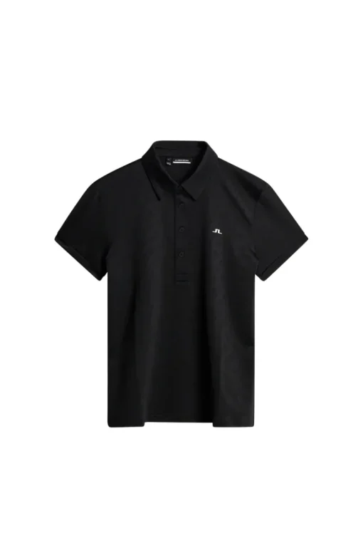 Golf|Tops<J.Lindeberg Alaya Jacquard Polo Black