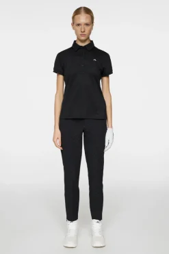 Golf|Tops<J.Lindeberg Alaya Jacquard Polo Black