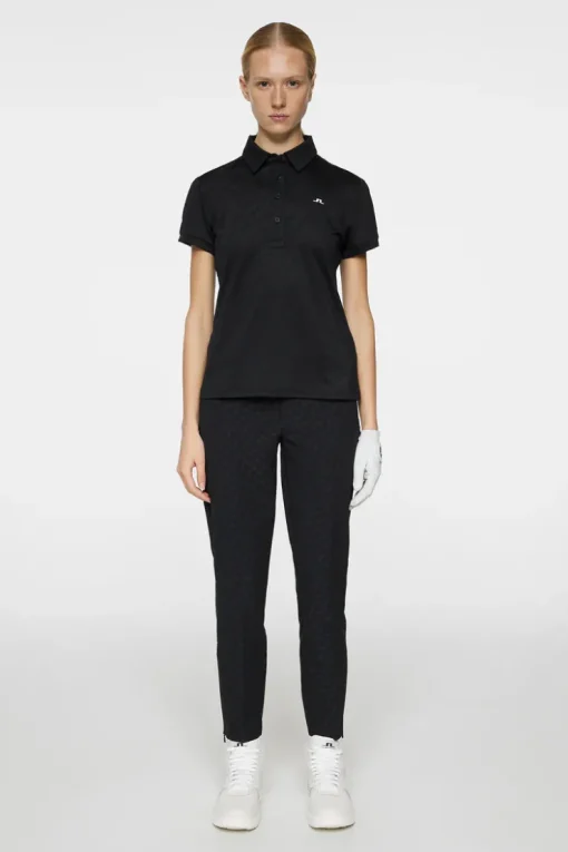 Golf|Tops<J.Lindeberg Alaya Jacquard Polo Black