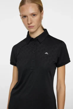 Golf|Tops<J.Lindeberg Alaya Jacquard Polo Black
