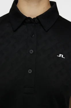Golf|Tops<J.Lindeberg Alaya Jacquard Polo Black