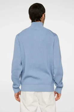 Knitwear|Tops<J.Lindeberg Alex Half Zip Knitted Sweater RainWashed