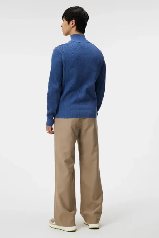 Knitwear|Tops<J.Lindeberg Alex Half Zip Knitted Sweater BijouBlue