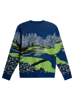 Golf|Knitwear<J.Lindeberg Alexander Jacquard Sweater WatercolorJacquardEstate