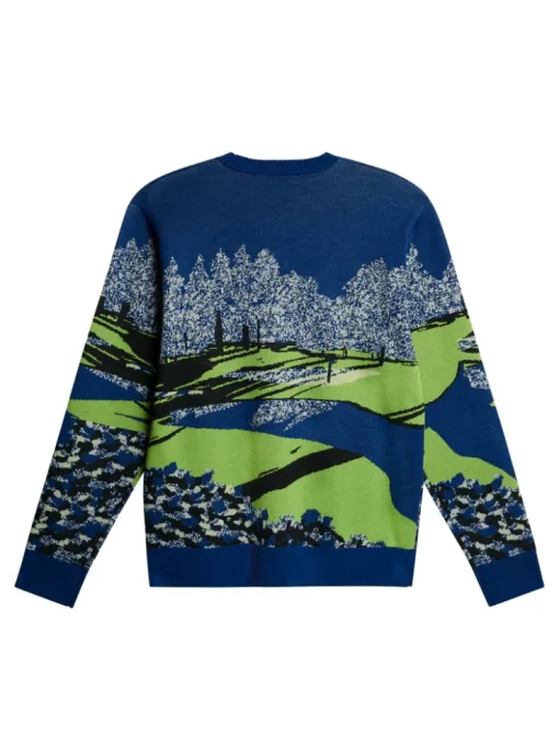 Golf|Knitwear<J.Lindeberg Alexander Jacquard Sweater WatercolorJacquardEstate