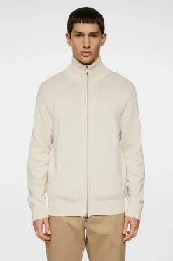 Knitwear|Tops<J.Lindeberg Alexis Full Zip Cardigan Moonbeam