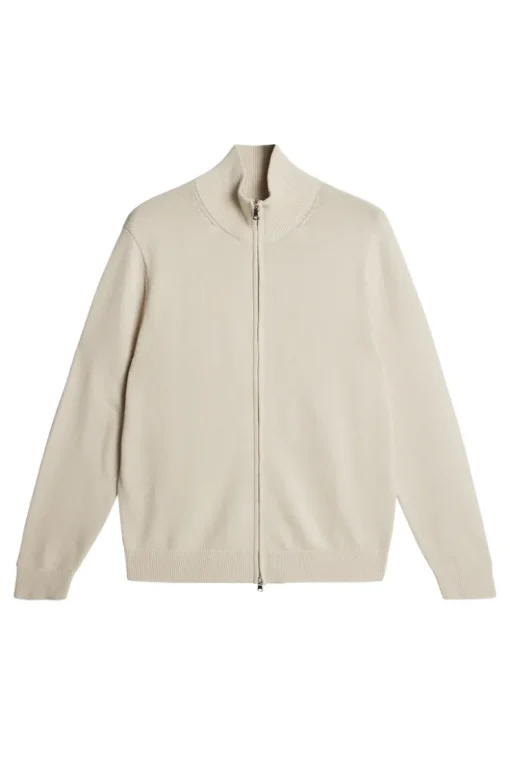 Knitwear|Tops<J.Lindeberg Alexis Full Zip Cardigan Moonbeam