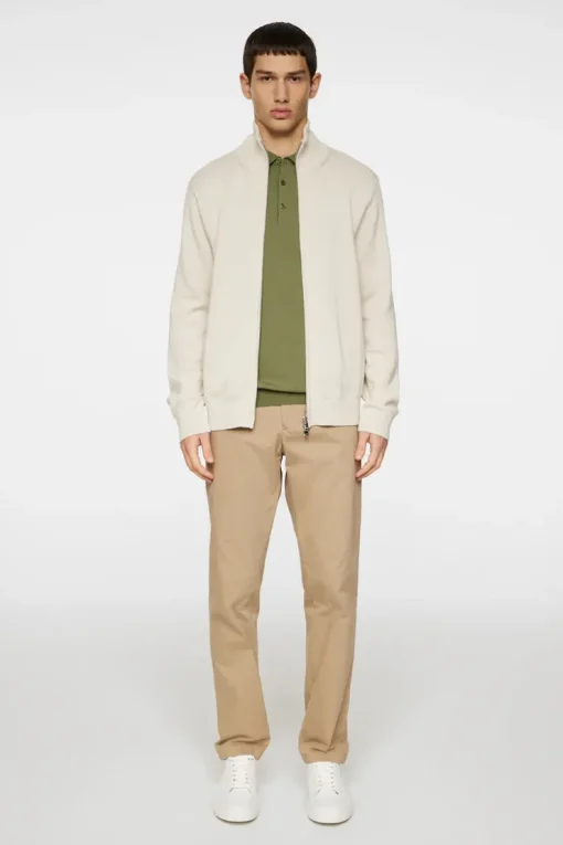 Knitwear|Tops<J.Lindeberg Alexis Full Zip Cardigan Moonbeam