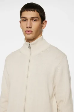 Knitwear|Tops<J.Lindeberg Alexis Full Zip Cardigan Moonbeam