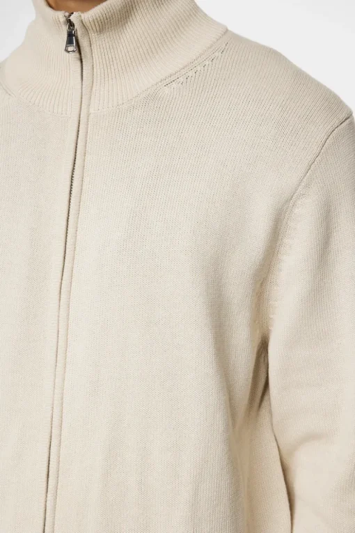 Knitwear|Tops<J.Lindeberg Alexis Full Zip Cardigan Moonbeam
