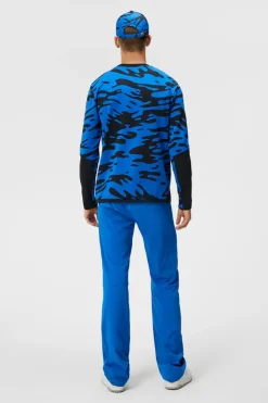 Base & Mid Layers|Outdoor<J.Lindeberg Alonso Jacquard Crew Neck NeptuneNauticalBlue