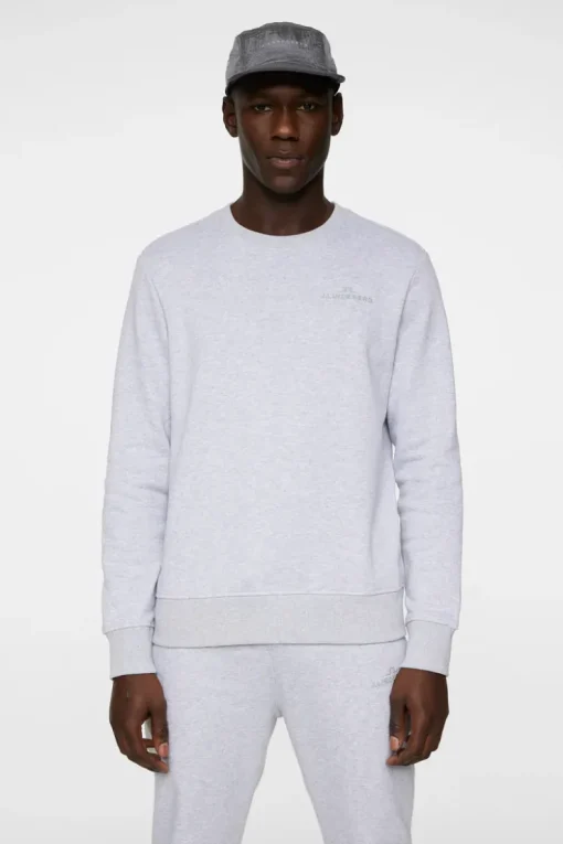 Active|Sweaters<J.Lindeberg Alpha Crew Neck LightGreyMelange