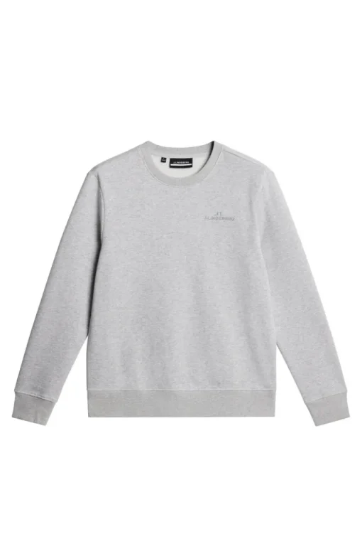 Active|Sweaters<J.Lindeberg Alpha Crew Neck LightGreyMelange