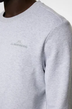 Active|Sweaters<J.Lindeberg Alpha Crew Neck LightGreyMelange