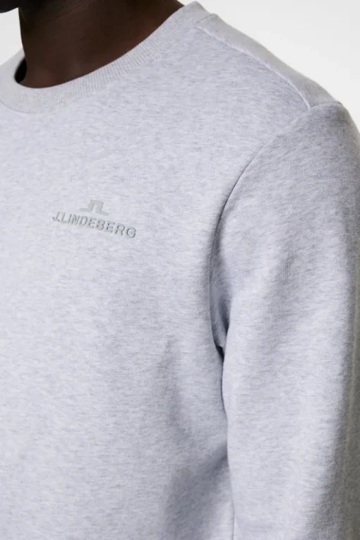 Active|Sweaters<J.Lindeberg Alpha Crew Neck LightGreyMelange