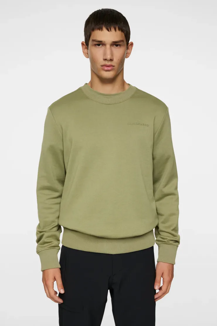 Sweaters|Active<J.Lindeberg Alpha Crew Neck OilGreen
