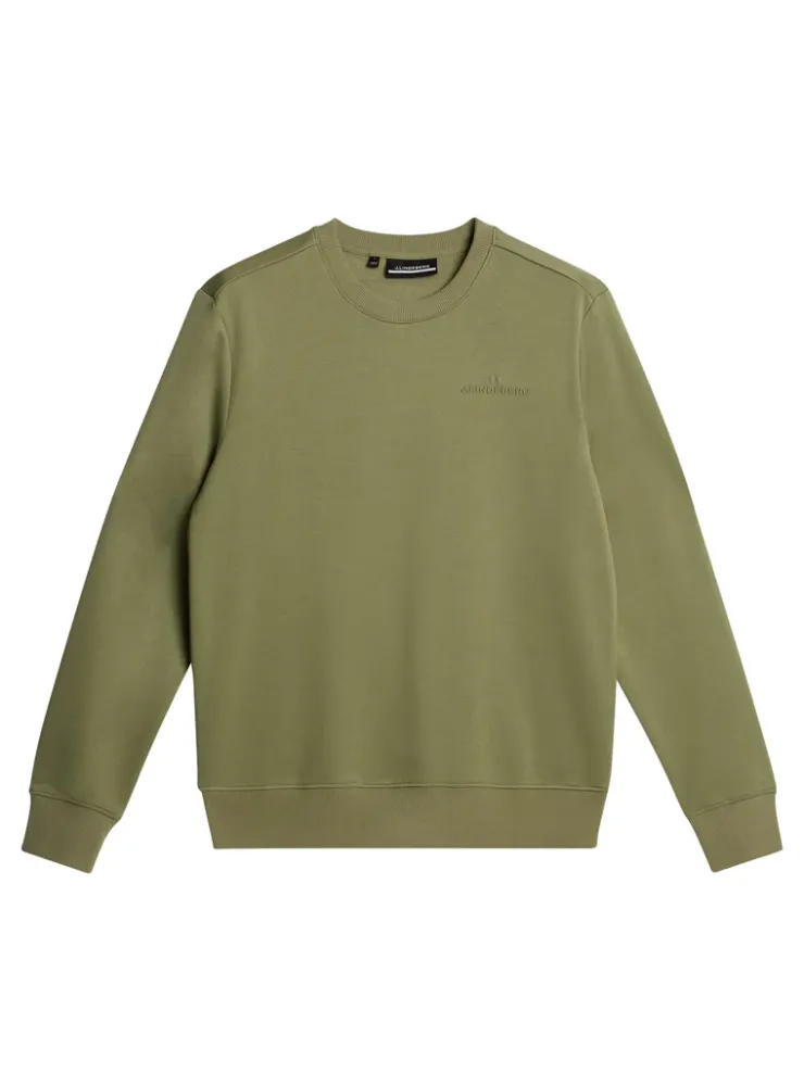 Sweaters|Active<J.Lindeberg Alpha Crew Neck OilGreen