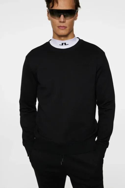 Sweaters|Active<J.Lindeberg Alpha Crew Neck Black