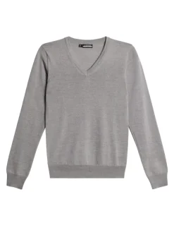 Golf|Knitwear<J.Lindeberg Amaya Knitted Sweater LightGreyMelange