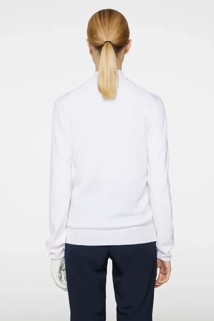 Golf|Knitwear<J.Lindeberg Amaya Knitted Sweater White