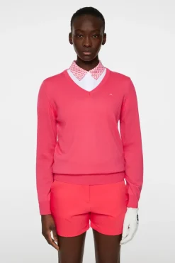 Golf|Knitwear<J.Lindeberg Amaya Knitted Sweater Azalea