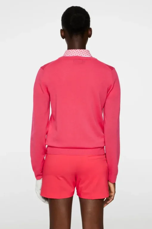 Golf|Knitwear<J.Lindeberg Amaya Knitted Sweater Azalea