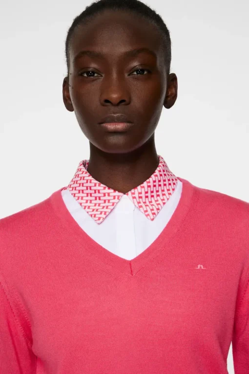 Golf|Knitwear<J.Lindeberg Amaya Knitted Sweater Azalea