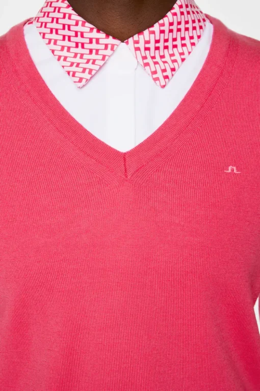 Golf|Knitwear<J.Lindeberg Amaya Knitted Sweater Azalea