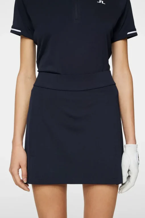 Golf|Skirts<J.Lindeberg Amelie Mid Golf Skirt JLNavy