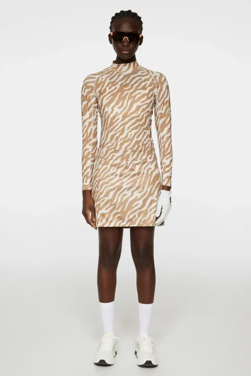 Golf|Skirts<J.Lindeberg Amelie Mid Print Skirt TourTigerTigersEyeM
