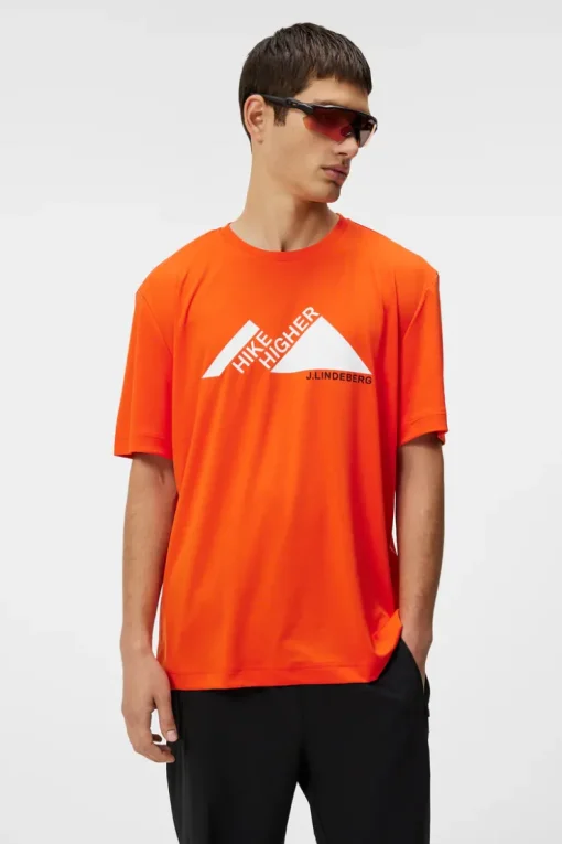 Base & Mid Layers|Outdoor<J.Lindeberg Andreas T-shirt TangerineTango