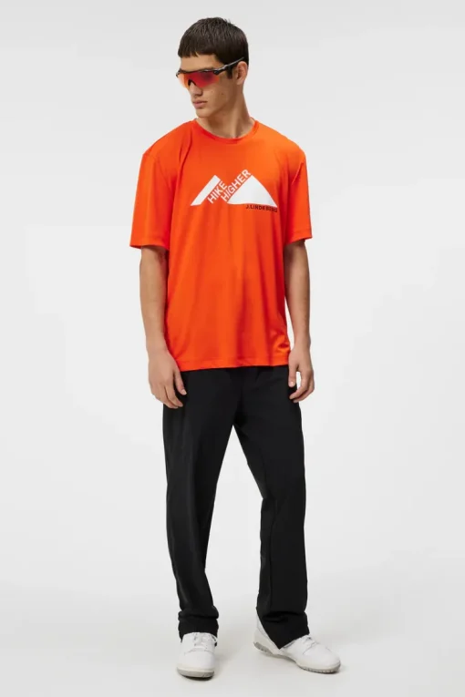 Base & Mid Layers|Outdoor<J.Lindeberg Andreas T-shirt TangerineTango