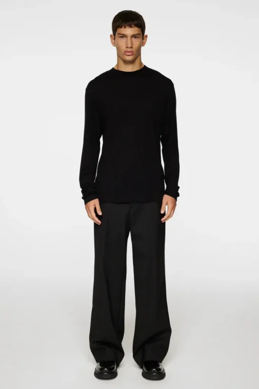 T-shirts|Tops<J.Lindeberg Arnie mock neck LS t-shirt Black