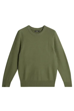 Knitwear|Tops<J.Lindeberg Arthur Knit Org Cotton Olivine