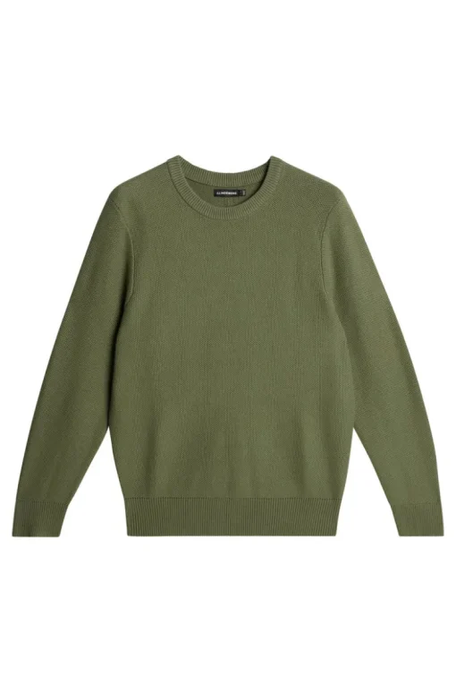 Knitwear|Tops<J.Lindeberg Arthur Knit Org Cotton Olivine