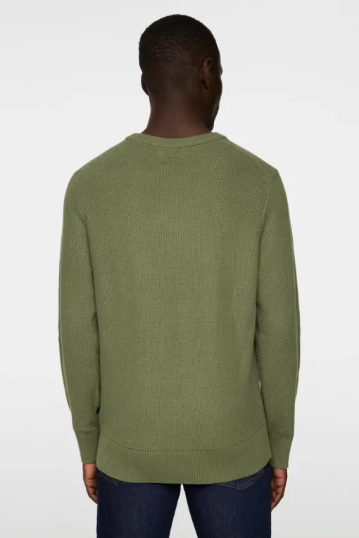 Knitwear|Tops<J.Lindeberg Arthur Knit Org Cotton Olivine
